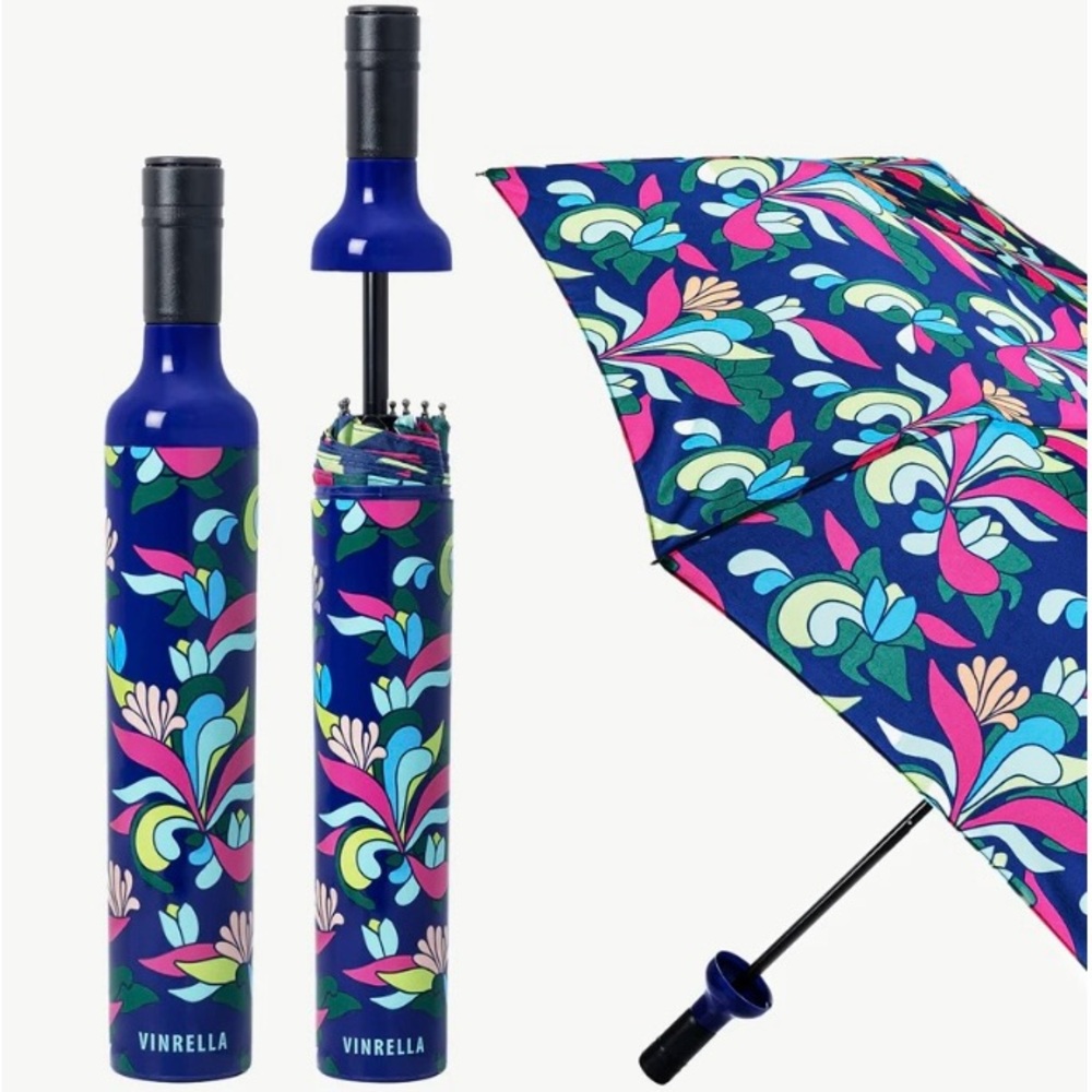 Vinrella Floral Wine Bottle Umbrella